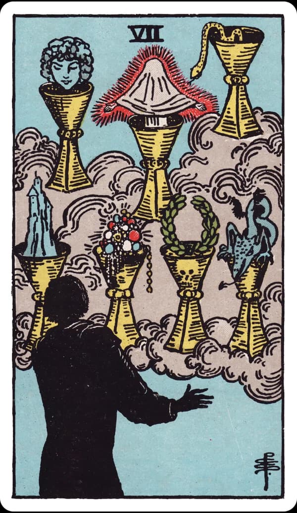 ไพ่ เจ็ดแห่งถ้วย (Seven of Cups)
