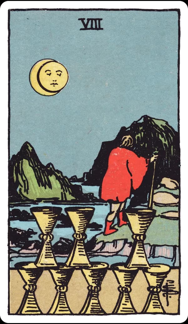 ไพ่ แปดแห่งถ้วย (Eight of Cups)