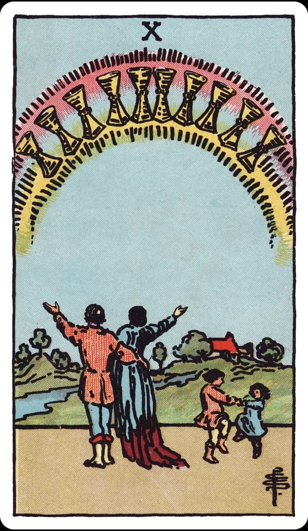 ไพ่ สิบแห่งถ้วย (Ten of Cups)
