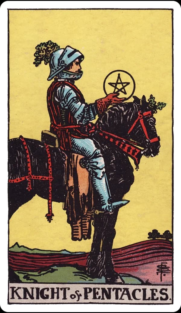 ไพ่ อัศวินแห่งเหรียญ (Knight of Pentacles)