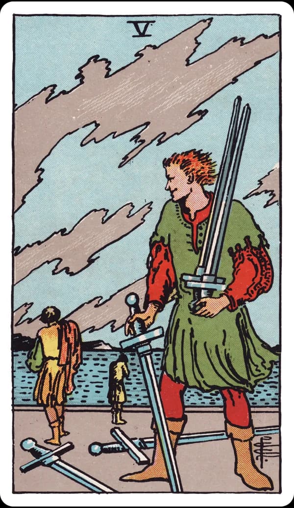ไพ่ ห้าแห่งดาบ (Five of Swords)